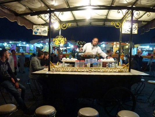 Schneckenverkäufer auf dem Place Djamâa el-Fna