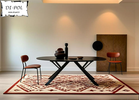 Tavolo LUXOR fisso o allungabile, misure, materiali e forme personalizzabili