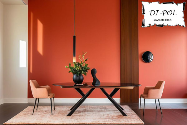 Tavolo LUXOR fisso o allungabile, misure, materiali e forme personalizzabili