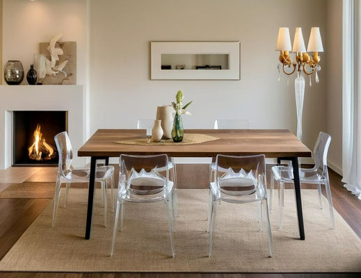 Articolo PT 0035 - Tavolo in legno massello, realizzabile su misura (anche allungabile), finiture a scelta