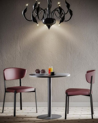 Sedia imbottita (articolo TY26), rivestimento a scelta