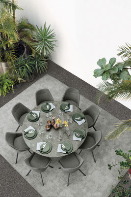 Tavolo ROUND (allungabile), cm.135x90 (6 posti) trasformabile in rotondo diametro cm.135