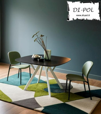 Tavolo LUXOR fisso o allungabile, in versione rotonda, rettangolare oppure sagomata, realizzabile in diverse misure e materiali a scelta