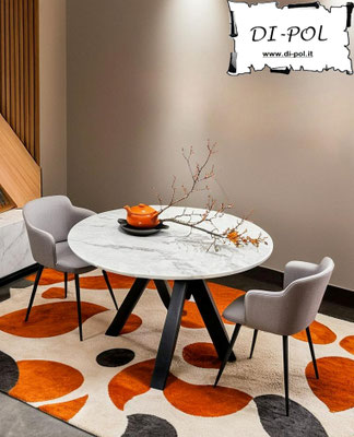 Tavolo KANSAS allungabile, realizzabile in forme, misure, materiali e finiture personalizzabili