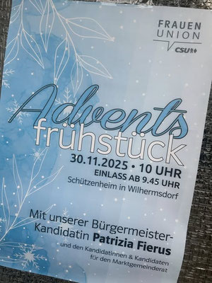 Adventsfrühstück bei der Frauen-Union Wilhermsdorf mit Bürgermeisterkandidatin Patrizia Fierus