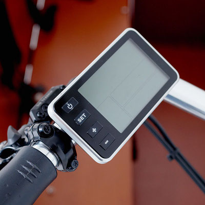 Babboe Max-E Lastenfahrrad 2020 mit intuitives Display