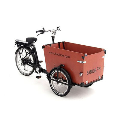 Babboe Dog-E Lastenfahrrad 2020 mit extra großer Transportbox