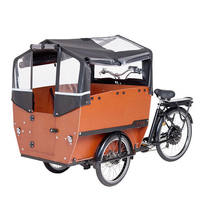 Babboe Max-E Lastenfahrrad 2020 mit Regenverdeck
