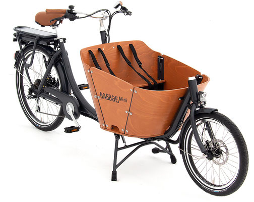 Babboe Mini- E Lastenfahrrad 2020 für den Transport von Kindern