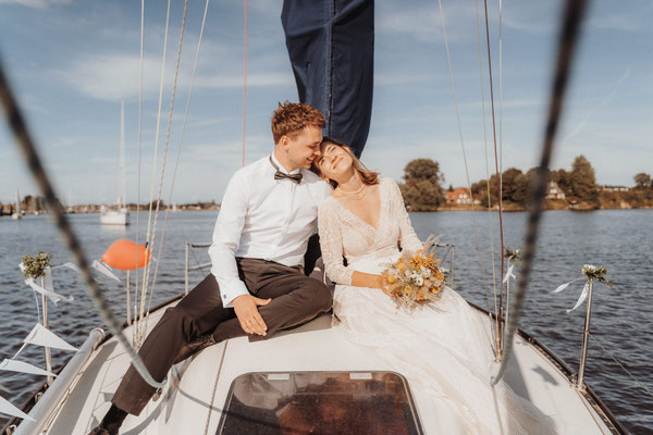 Brautpaarshooting Hochzeit Segelschiff Schlei Kappeln