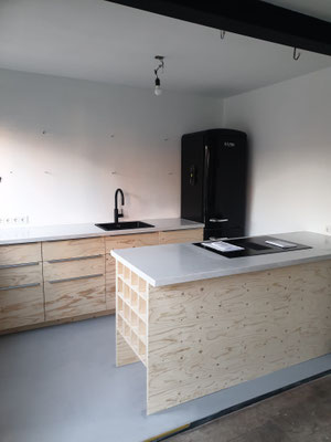 Keukenkastdeurtjes uitgevoerd in Underlayment
