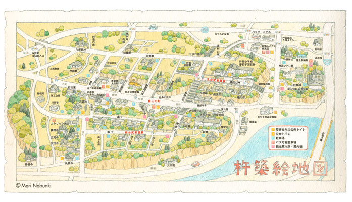 勝手に杵築の地図   Kitsuki map