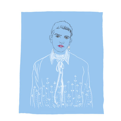 White Shirt, IPad Drawing