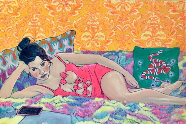 Danaë, Acrylic on canvas, 80 x 120cm (31,5 x 47 inches), 2025
