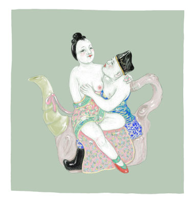 Vicious Knickknack: Chinese Teapot, IPad Drawing