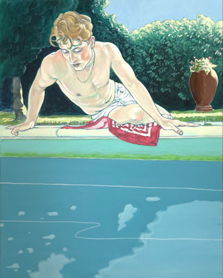 Narcissus, Acrylic on linen, 100 x 80 cm (39.3 x 31.5 inches), 2025