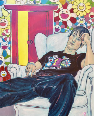 Dreaming of an Anywhere Door, 2024, Acrylic on canvas, 100x80cm