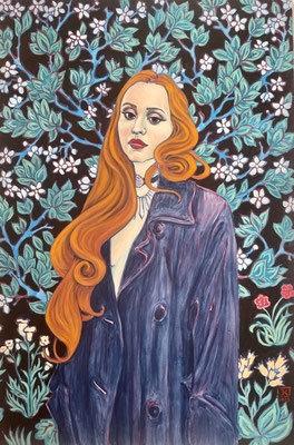 Scarlett, 2023, Acrylic on canvas, 120x80cm