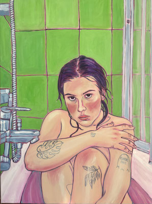 Bather, 2024, Acrylic on canvas, 80x60cm