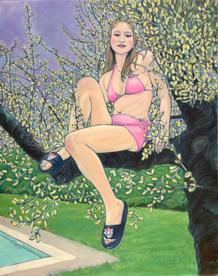 Daphne, Acrylic on linen, 100 x 80 cm (39.3 x 31.5 inches), 2025
