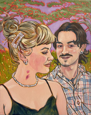 Love Bite, 2024, Acrylic on canvas, 50x40cm