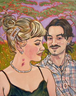 Love Bite, 2024, Acrylic on canvas, 50x40cm