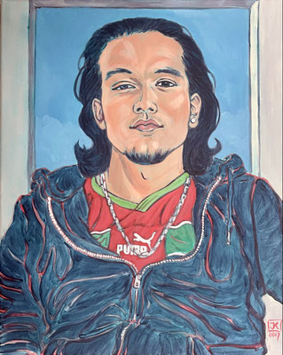 Portrait of a Young Man, 2024, Acrylic on canvas, 50x40cm