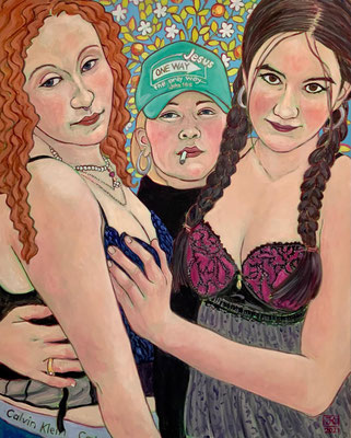 Three Graces, 2021, Acrylic on canvas, 100x80cm