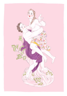 Vicious Knickknack: Rape of the Sabin Woman, IPad Drawing