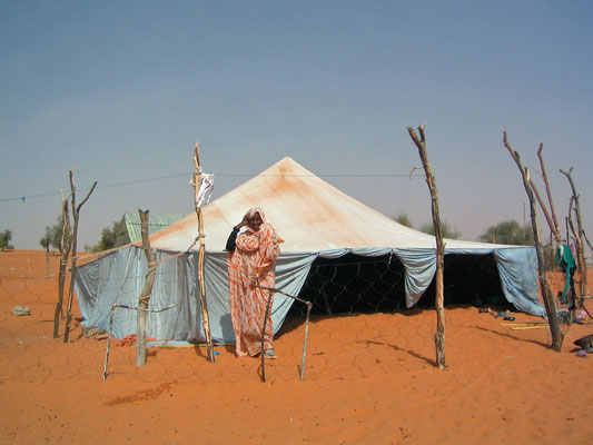 Khaima: the traditionnal tent of the Sahara nomads