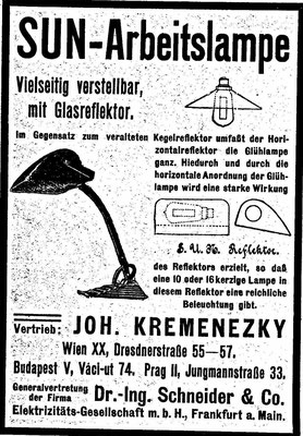 Werbung " Joh. Kremenezky"