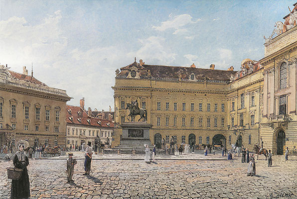 Rudolf von Alt, "der Josefsplatz in Wien", 1831 