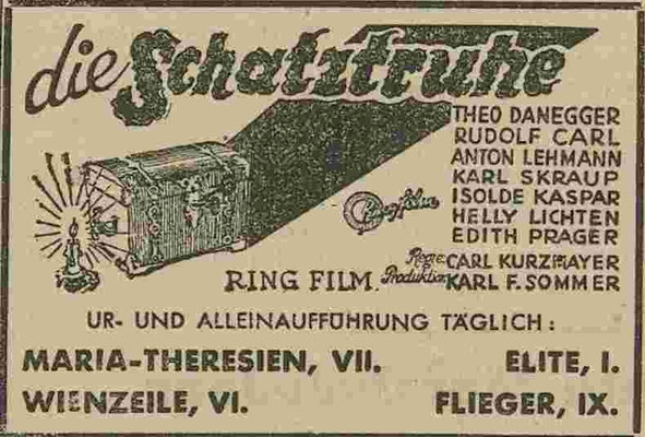 Zeitungsausschnitt aus dem Jahr 1948 "die Schatztruhe"
