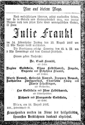 Parte Julie Frankl 1897