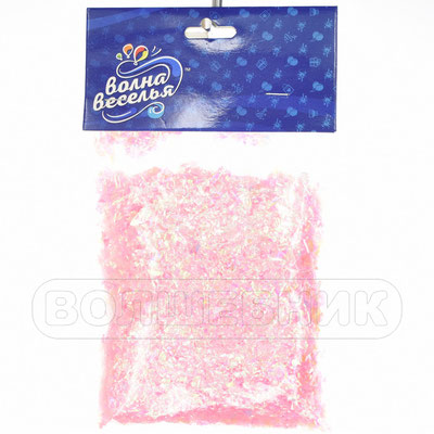 Наполнитель для воздушных шаров - Конфетти Блестки розовые голография, 20 грамм - купить в Казани