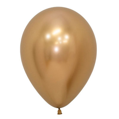 Воздушные шары из латекса цвета хром золото - купить в Казани