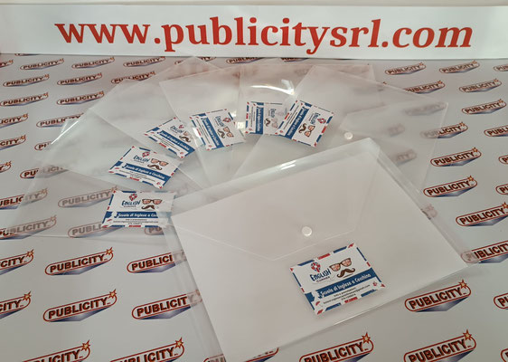 cartelline trasparenti A4 - personalizzate