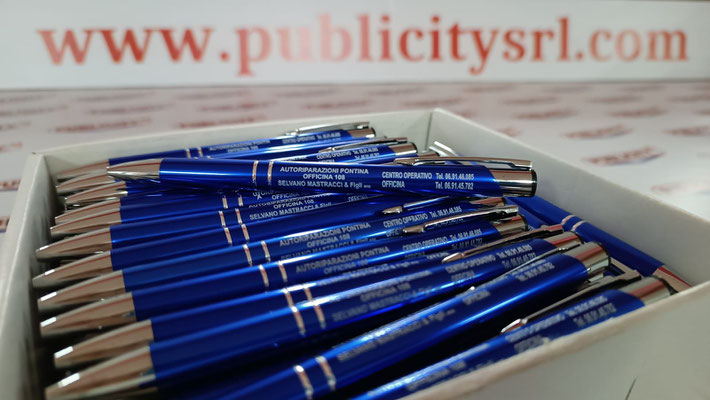 Penne in alluminio con stampa personalizzata 