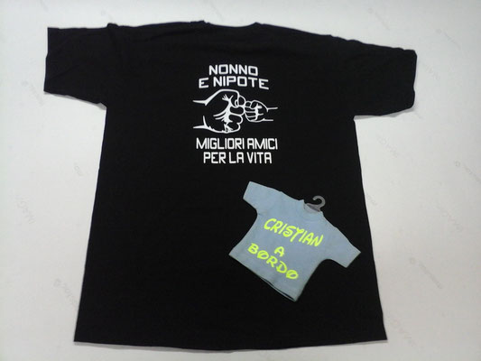 T-shirt nonno e nipote, mini maglia per auto