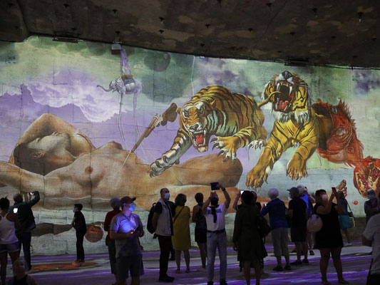 Laurent Charpentier - carrières de lumières. Les Baux de Provence. DALI ET GAUDI - Canon 5d mk4.f2,8.1/50s.10000iso.47mm