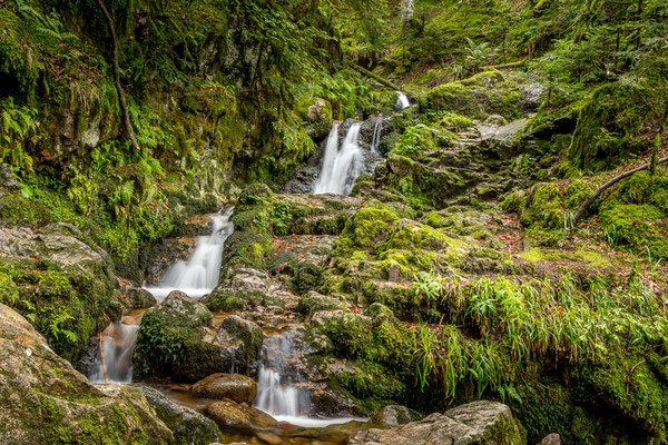 Cathy Murschel, Paysage-Cascade Charlemagne, Vosges-Pose Longue
