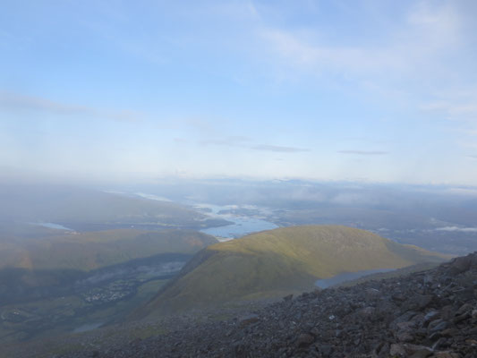 Ben Nevis höchster Berg Schottlands und Großbritanniens - Abstieg