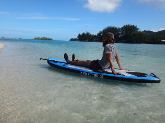 Zurück gings ganz entspannt... die Strömung brachte uns zurück ohne jede Anstrengung: "Nächster Halt Rarotonga"