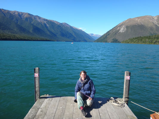 Ein typisches Touristenbild (findet man fast in jedem Reiseführer und Blog) in Neuseeland am Lake Rotoiti