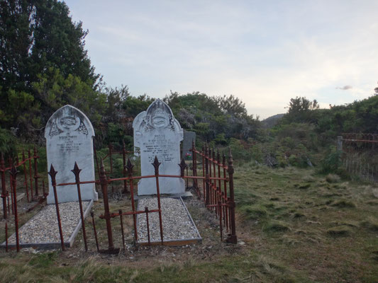 Alte Grabsteine am historischen Friedhof