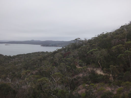 Ein kleiner Blick zurück auf den Weg, den wir kamen... hinten liegt die Great Oyster Bay