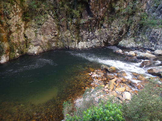 Der Fluss auf dem Grunde der Schlucht