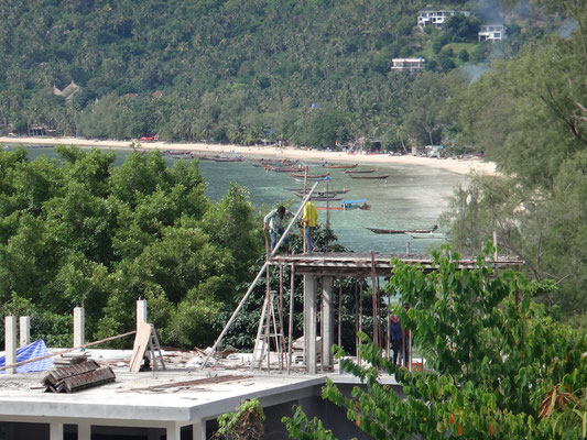 Blick vom Balkon auf den Sairee Beach