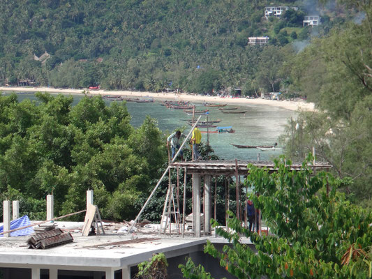 Blick vom Balkon auf den Sairee Beach