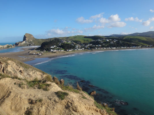 Blick über die Bucht bei Castle Point